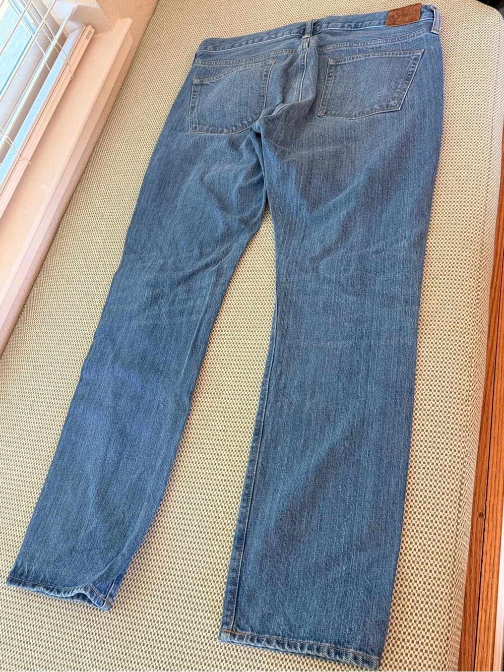 J. Crew Men's Slim-Straight Jeans in Medium Blue Wash #112
